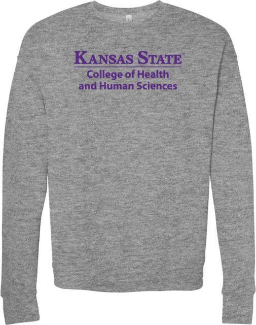 Kansas State Bella + Canvas Fleece Crew College of Health and Human Sciences - ONLINE ONLY