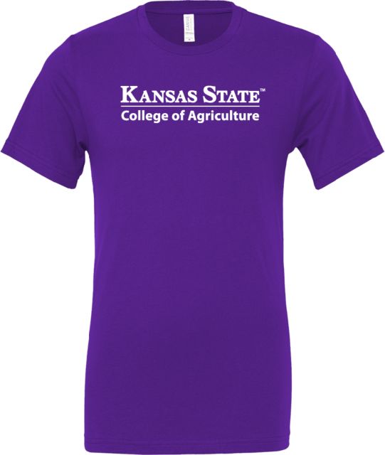 Kansas State Bella + Canvas Jersey Cotton T Shirt College of Agriculture - ONLINE ONLY