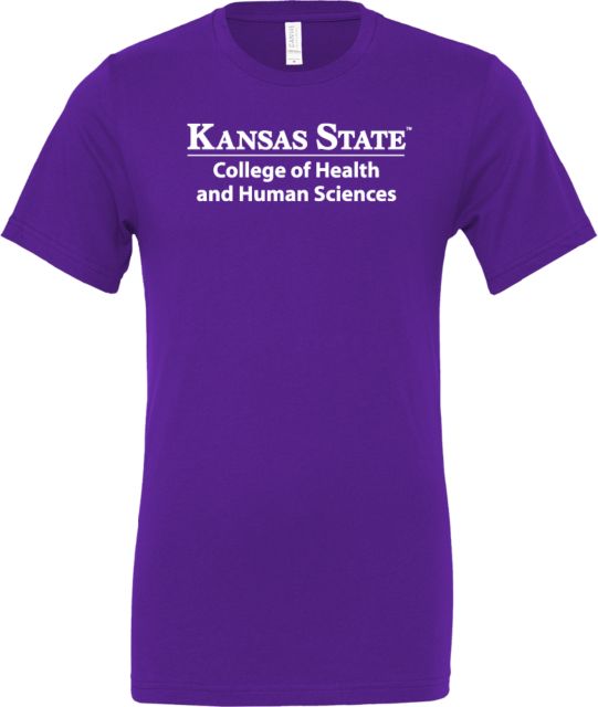 Kansas State Bella + Canvas Jersey Cotton T Shirt College of Health and Human Sciences - ONLINE ONLY