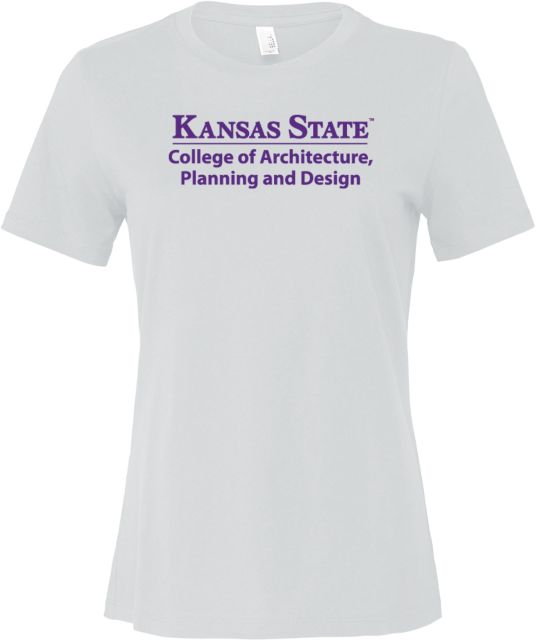 Kansas State Bella + Canvas Womens Relaxed Cotton T Shirt College of Architecture Planning and Design - ONLINE ONLY