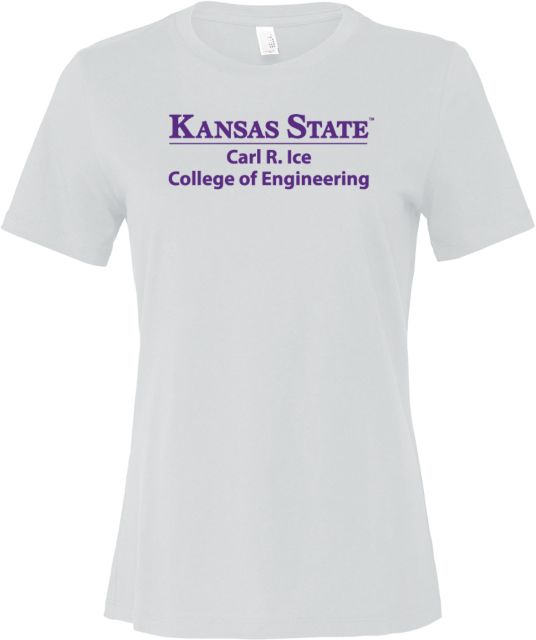Kansas State Bella + Canvas Womens Relaxed Cotton T Shirt Carl R Ice College of Engineering - ONLINE ONLY