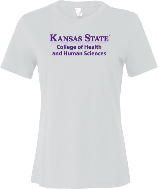 Kansas State Bella + Canvas Womens Relaxed Cotton T Shirt College of Health and Human Sciences - ONLINE ONLY