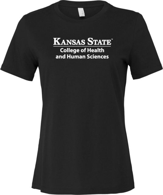 Kansas State Bella + Canvas Womens Relaxed Cotton T Shirt College of Health and Human Sciences - ONLINE ONLY