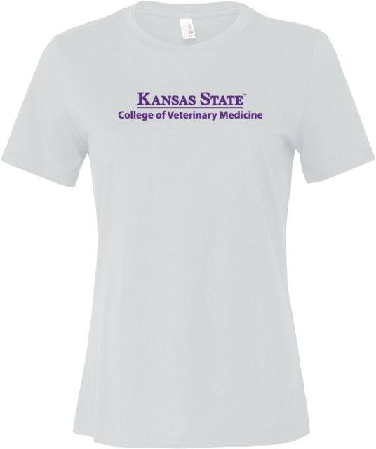 Kansas State Bella + Canvas Womens Relaxed Cotton T Shirt College of Veterinary Medicine - ONLINE ONLY