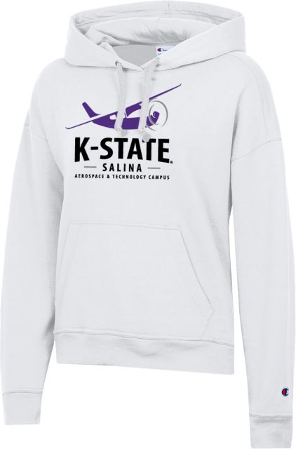 Kansas State Champion Womens Powerblend Pullover Hood K State Salina Slanted Plane - ONLINE ONLY
