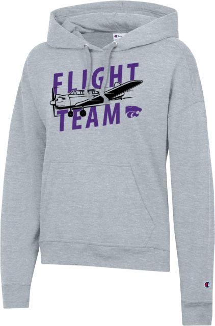 Kansas State Champion Womens Powerblend Pullover Hood K State Salina Flight Team w Mascot - ONLINE ONLY