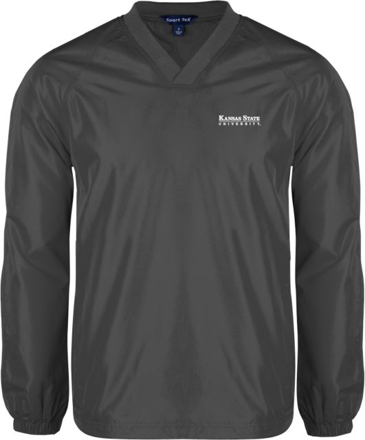 Kansas State V Neck Raglan Windshirt Primary Insitutional Wordmark - ONLINE ONLY