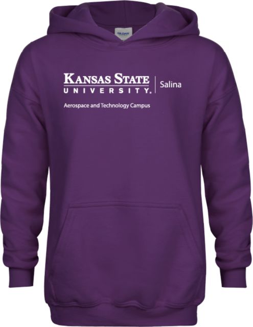 Kansas State Youth Fleece Hoodie K State Salina Aerospace and Tech Campus Vertical - ONLINE ONLY