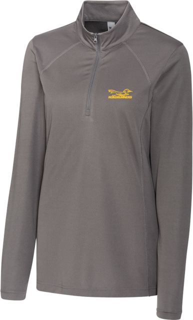 Crafton Hills Clique Womens Ice Pique Titan Half Zip Crafton Hills College Roadrunners Mascot - ONLINE ONLY