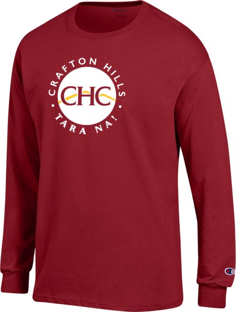 Crafton Hills Champion Cardinal Long Sleeve T Shirt Crafton Hills College Alternative Mark - Tagalog - ONLINE ONLY