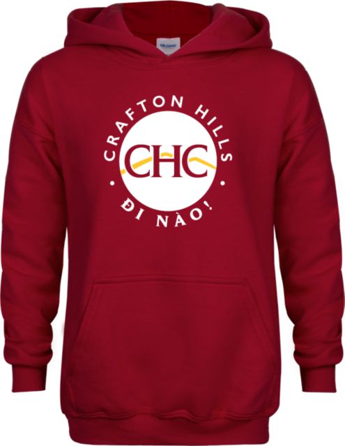 Crafton Hills Youth Cardinal Fleece Hoodie Crafton Hills College Alternative Mark - Vietnamese - ONLINE ONLY
