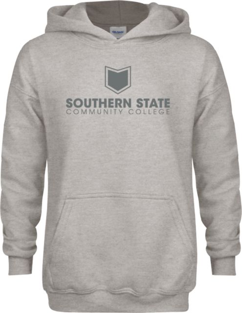 Southern State Youth Fleece Hood Sothern State Community College Primary Mark Stacked - ONLINE ONLY