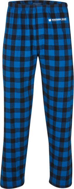 Southern State Boxercraft Royal/Black Buffalo Unisex Flannel Pajama Pant Sothern State Community College Primary Mark - ONLINE ONLY