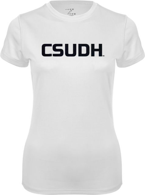 Cal State Domiguez Hills Womens Performance Short Sleeve Tee A - Holo Black - ONLINE ONLY