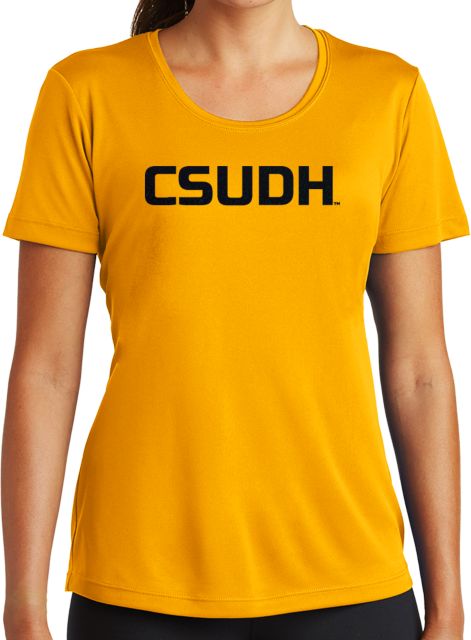Cal State Domiguez Hills Womens Performance Short Sleeve Tee A - Holo Black - ONLINE ONLY