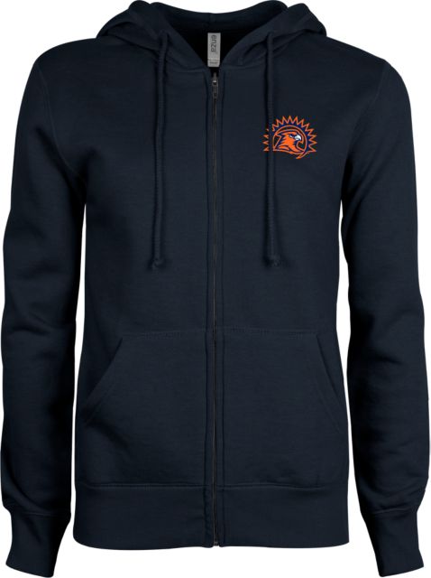 Fresno Pacific ENZA Ladies Fleece Full Zip Hoodie Sunbird Head - ONLINE ONLY