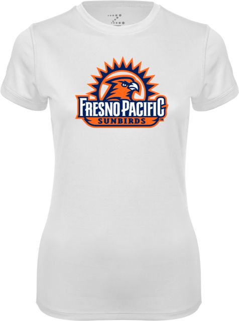 Fresno Pacific Ladies Syntrel Performance Tee Fresno Pacific Sunbirds Stacked - ONLINE ONLY