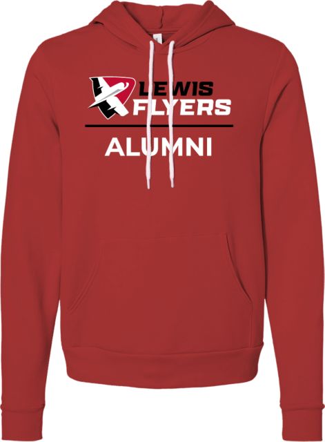 Lewis Bella + Canvas Fleece Hood Lewis Alumni
