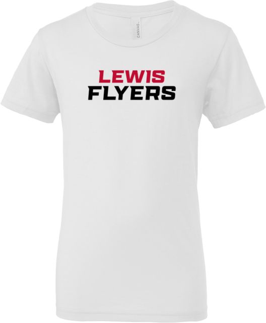 Lewis Bella + Canvas Youth Jersey T Shirt Lewis Flyers Wordmark - Vertical