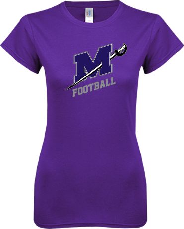 Millsaps Next Level Ladies SoftStyle Junior Fitted Tee Football - ONLINE ONLY