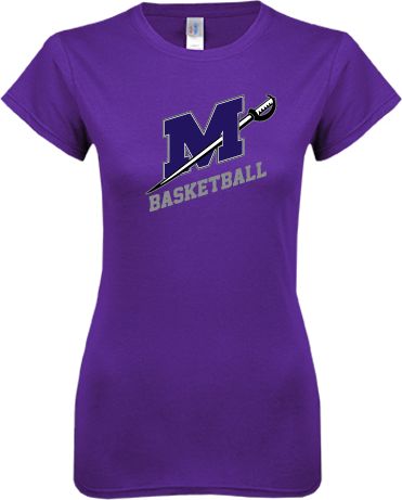 Millsaps Next Level Ladies SoftStyle Junior Fitted Tee Basketball - ONLINE ONLY