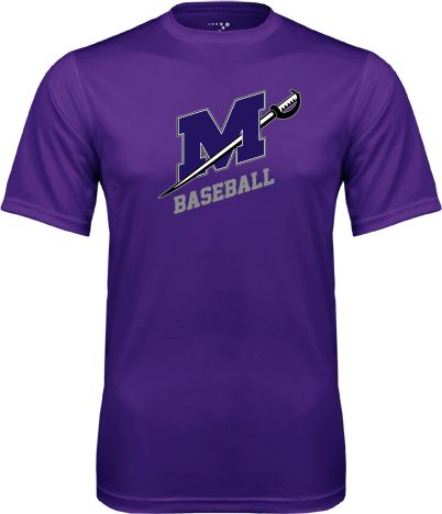 Millsaps Performance Tee Baseball - ONLINE ONLY