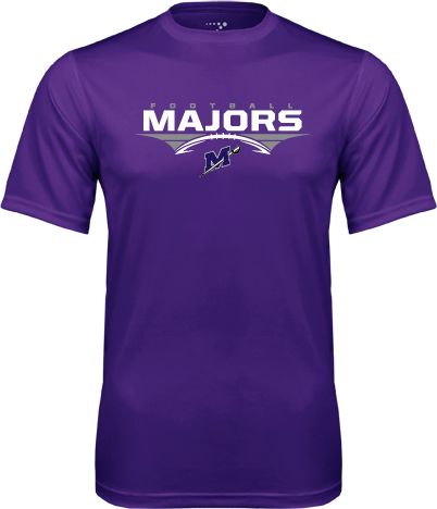 Millsaps Performance Tee Majors Football Stacked w/ Ball - ONLINE ONLY