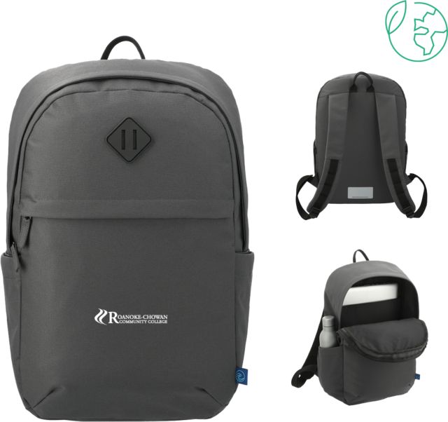 Roanoke Chowan Repreve Ocean Commuter 15 inch Computer Backpack Primary Wordmark - ONLINE ONLY