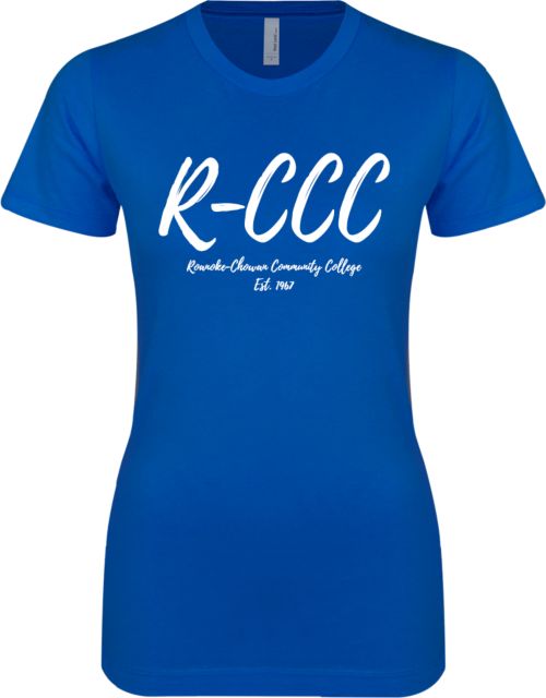Roanoke Chowan Next Level Boyfriend Tee R-CCC Est 1967 Script - ONLINE ONLY