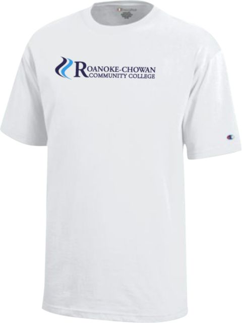 Roanoke Chowan Youth Champion Short Sleeve Tee Primary Wordmark - ONLINE ONLY