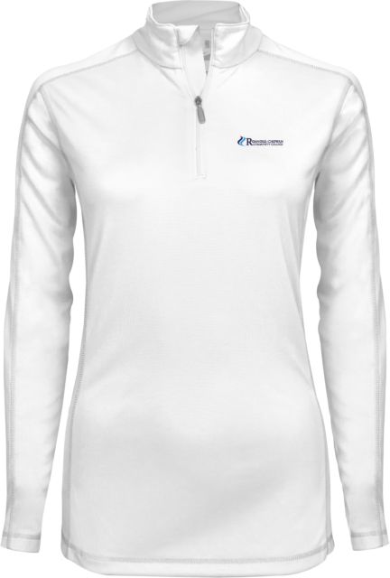 Roanoke Chowan Womens Syntrel Interlock 1/4 Zip Primary Wordmark - ONLINE ONLY