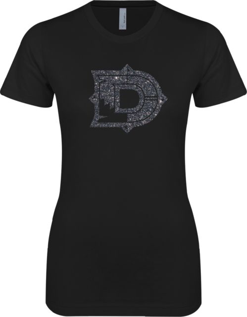 Dine College Next Level Womens Boyfriend Tee Primary Mark Soft Glitter - ONLINE ONLY