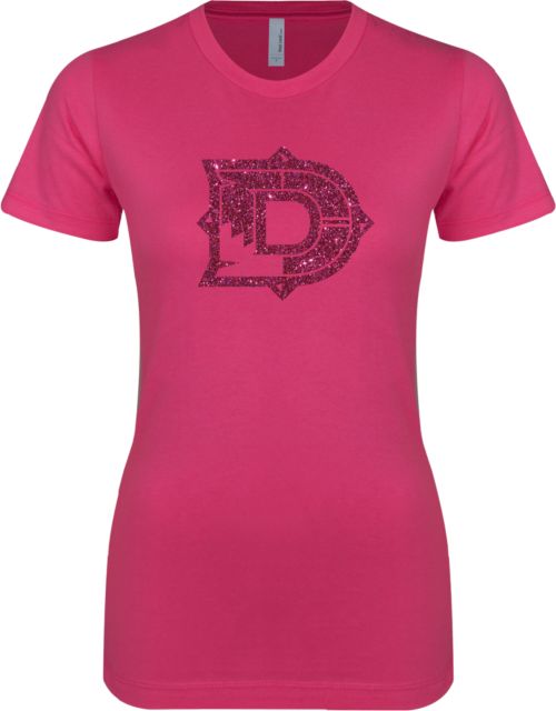 Dine College Next Level Womens Boyfriend Tee Primary Mark Glitter - ONLINE ONLY