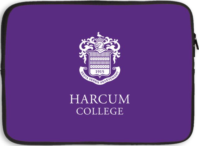 Harcum 15 inch Neoprene Laptop Sleeve Primary Mark - ONLINE ONLY