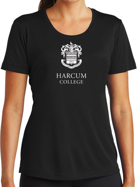 Harcum Womens Performance Short Sleeve Tee Primary Mark - ONLINE ONLY