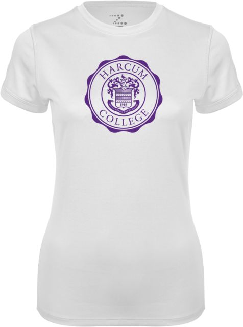 Harcum Womens Performance Short Sleeve Tee College Seal - ONLINE ONLY