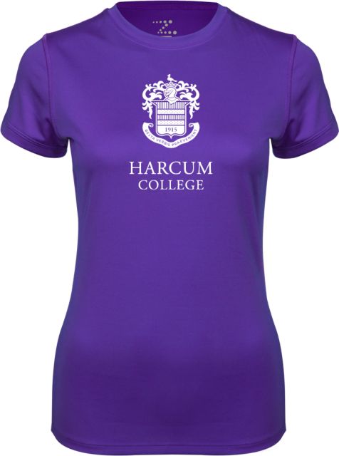 Harcum Womens Performance Short Sleeve Tee Primary Mark - ONLINE ONLY