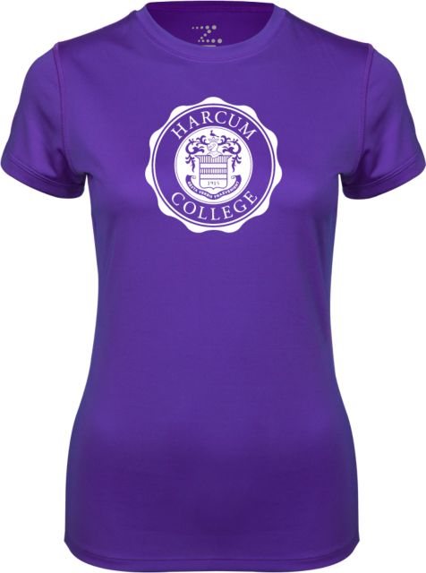 Harcum Womens Performance Short Sleeve Tee College Seal - ONLINE ONLY