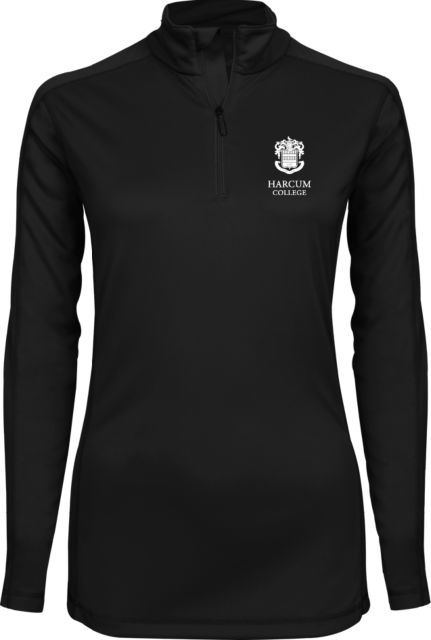 Harcum Syntrel Womens Interlock 1/4 Zip Primary Mark - ONLINE ONLY
