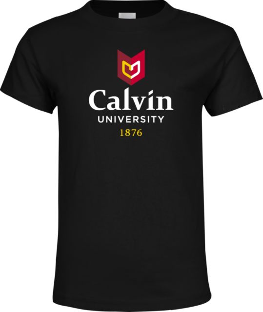 Calvin Univ Youth T Shirt University Logo 1876 Vertical - ONLINE ONLY