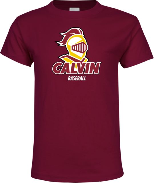 Calvin Univ Youth T Shirt Baseball Stacked - ONLINE ONLY