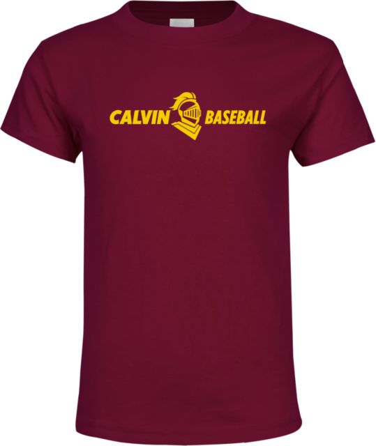 Calvin Univ Youth T Shirt Baseball Horizontal - ONLINE ONLY