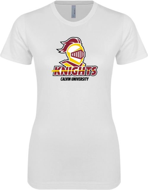 Calvin Univ Next Level Ladies SoftStyle Junior Fitted Tee Knights with University - ONLINE ONLY