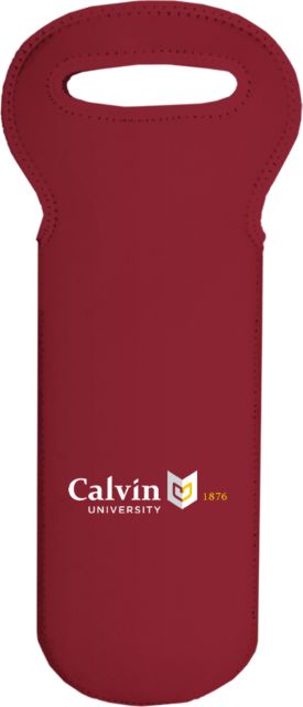 Calvin Univ Full Color Wine Tote University Logo 1876 Horizontal - ONLINE ONLY