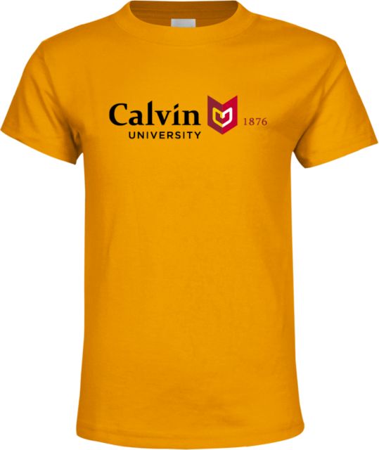 Calvin Univ Youth T Shirt University Logo 1876 Horizontal - ONLINE ONLY