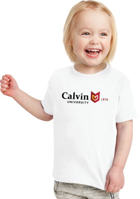 Calvin Univ Toddler T Shirt University Logo 1876 Horizontal - ONLINE ONLY
