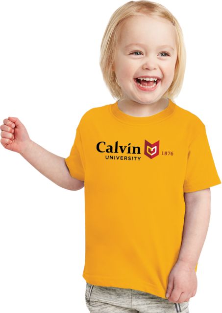 Calvin Univ Toddler T Shirt University Logo 1876 Horizontal - ONLINE ONLY