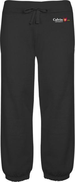 Calvin Univ ENZA Ladies Banded Fleece Capri University Logo 1876 Horizontal - ONLINE ONLY