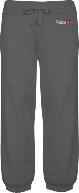 Calvin Univ ENZA Ladies Banded Fleece Capri University Logo 1876 Horizontal - ONLINE ONLY