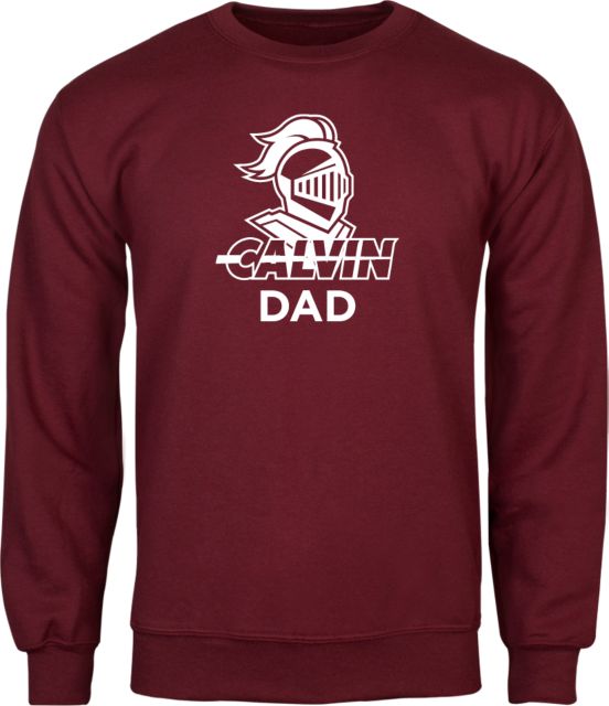 Calvin Univ Fleece Crew Dad Knight Calvin - ONLINE ONLY